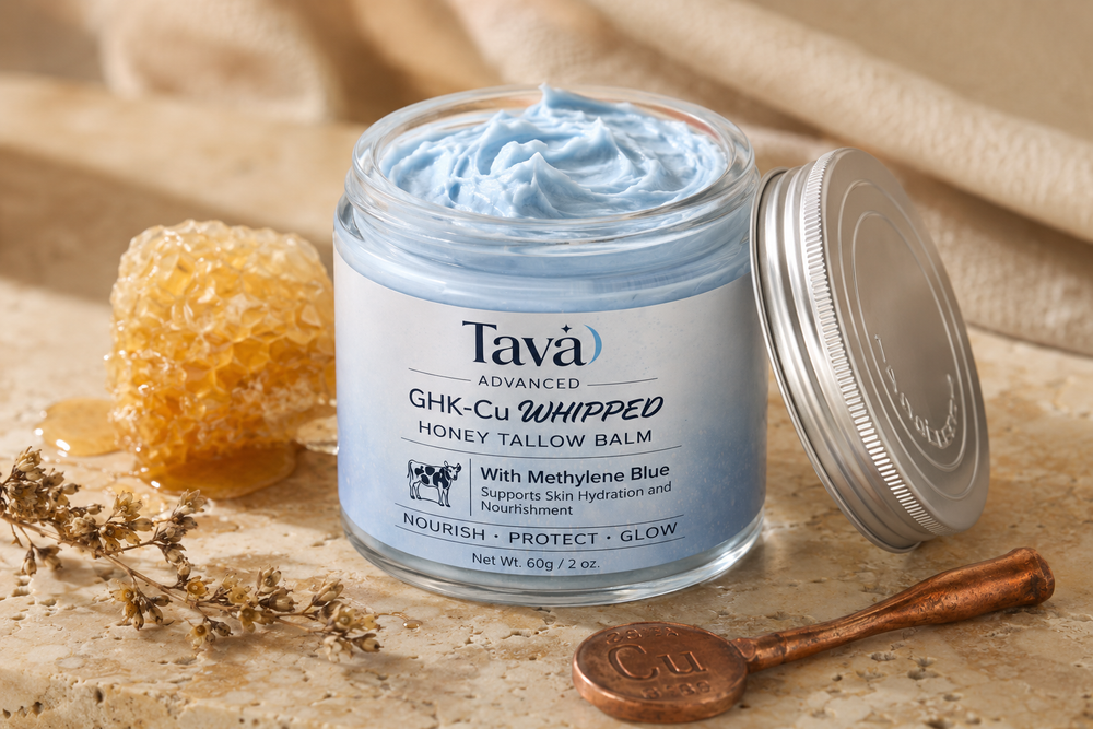 Tava Advanced GHK-Cu Whipped Honey Tallow Balm