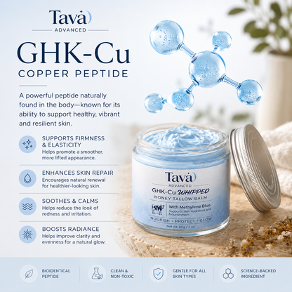 Tava Advanced GHK-Cu Whipped Tallow Honey Balm